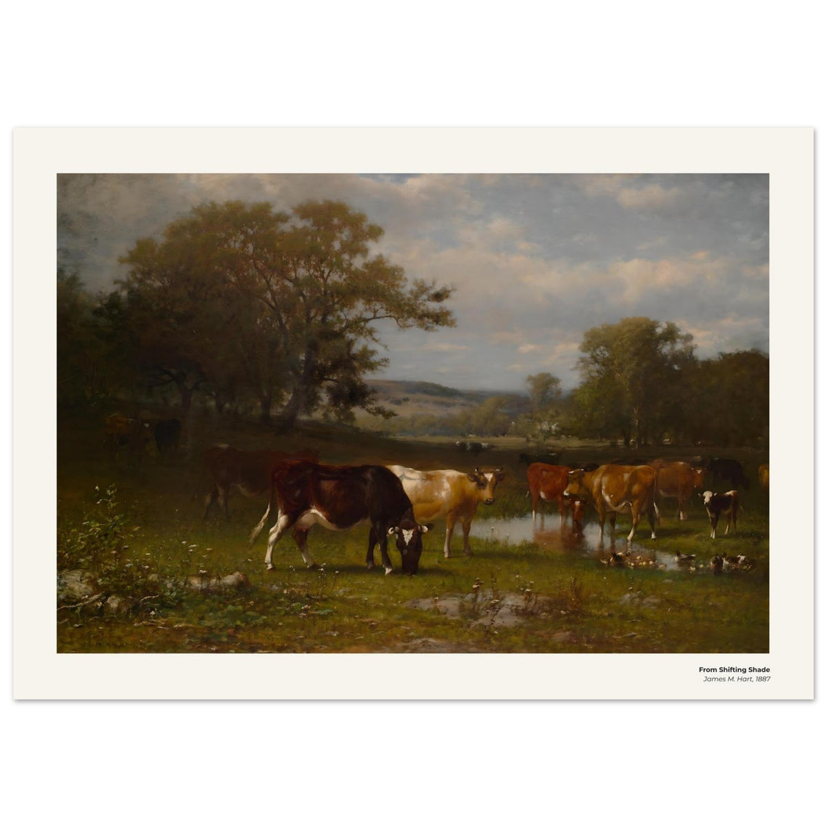 De l'ombre mouvante – James M. Hart, détail de la reproduction