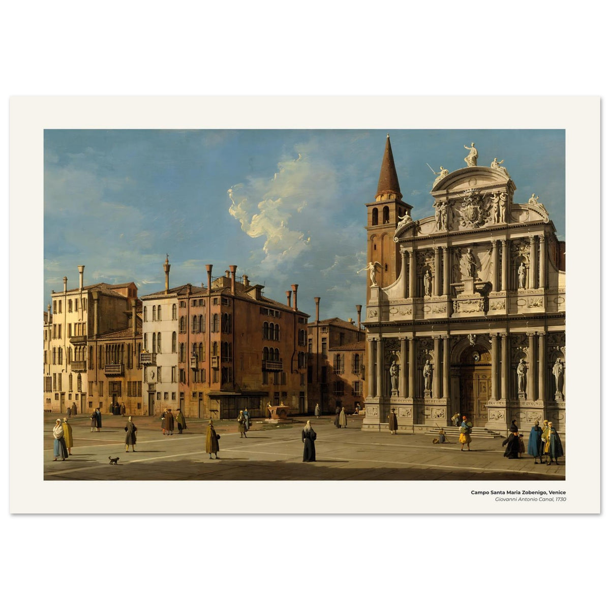 Campo Santa Maria Zobenigo, Venise – Canaletto, détail de la reproduction