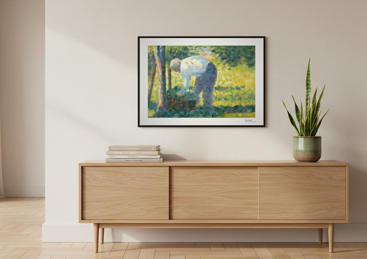 Le jardinier – Georges Seurat, aperçu encadré en situation