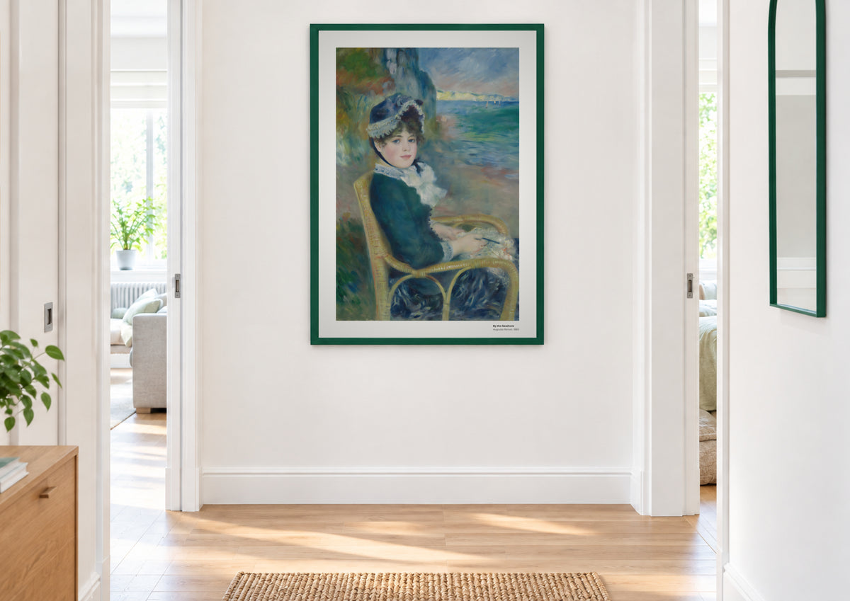 Au bord de la mer – Auguste Renoir, aperçu encadré en situation