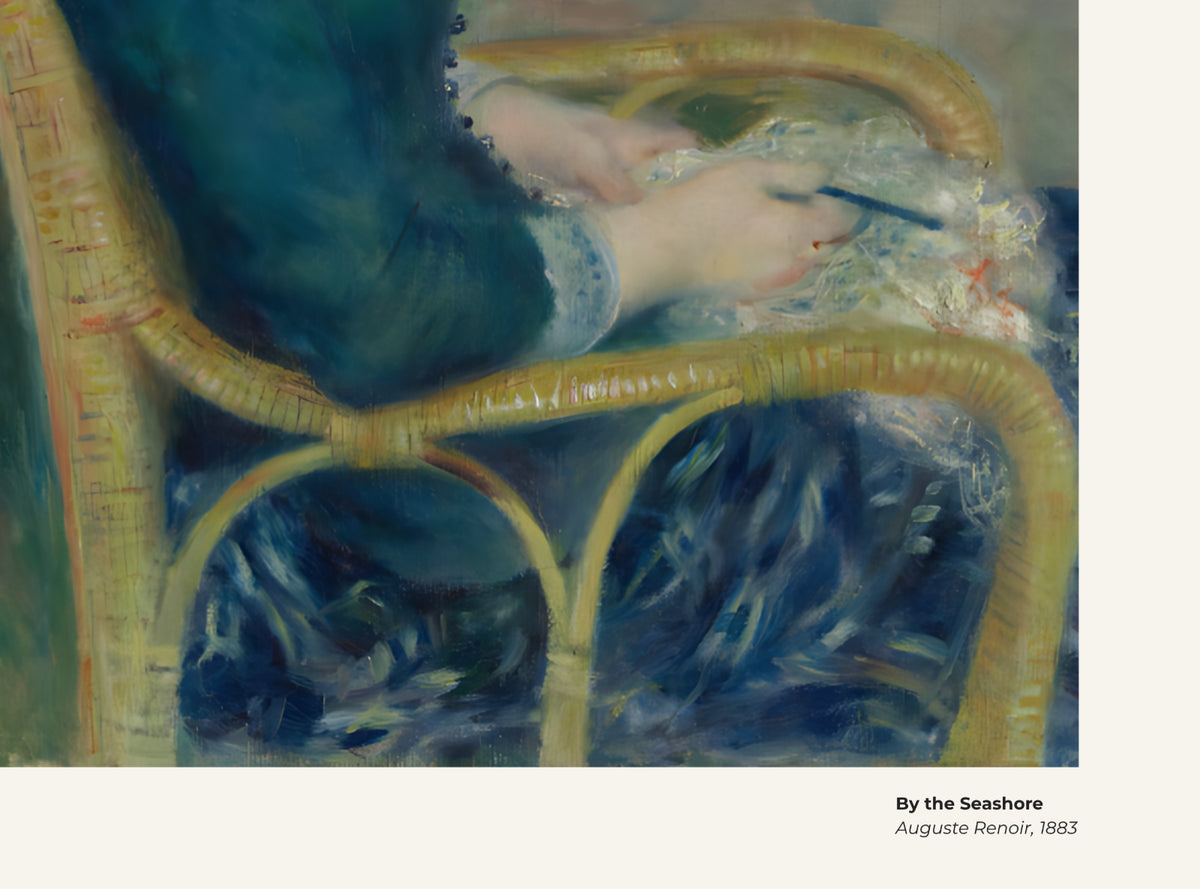Au bord de la mer – Auguste Renoir, avec légende titre et artiste