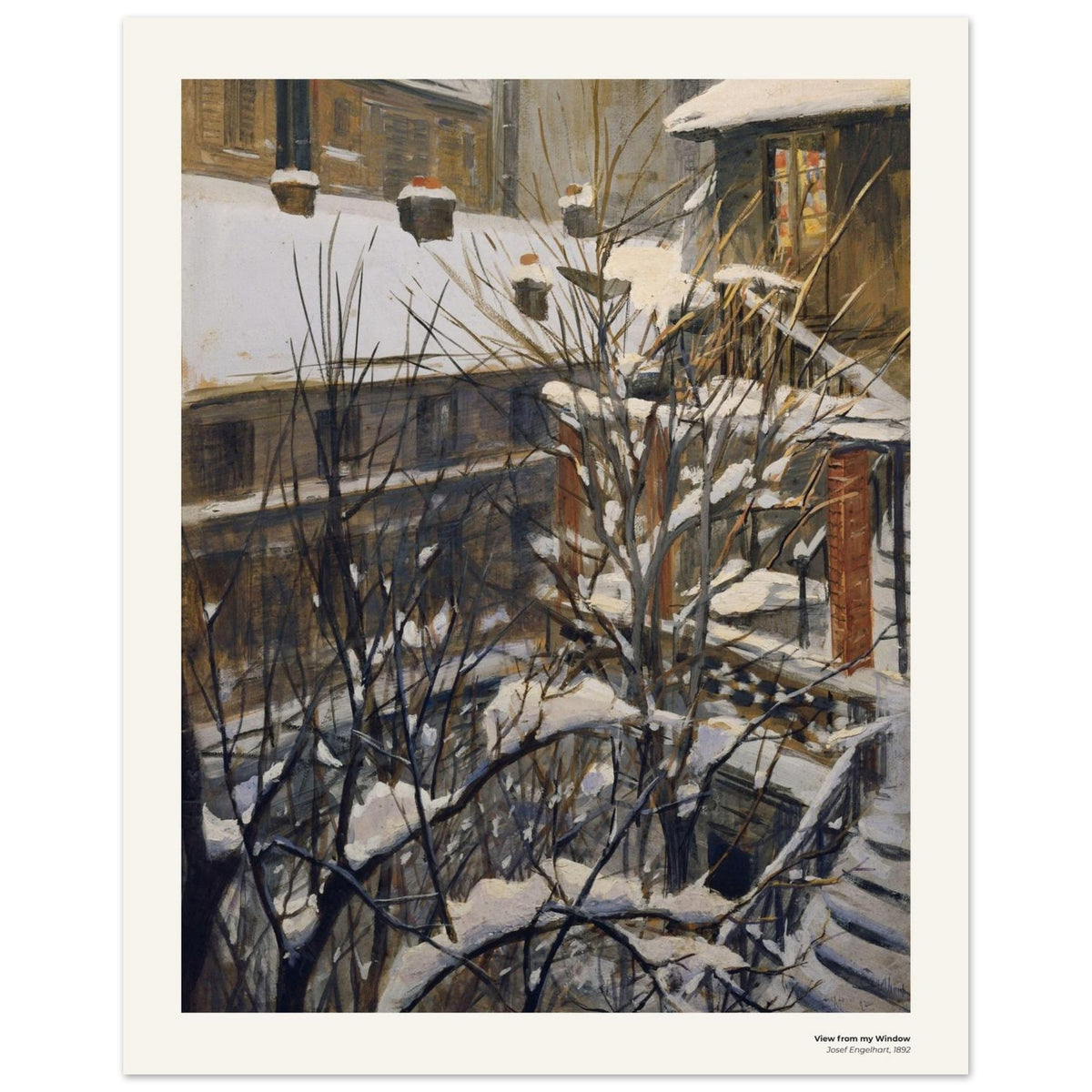 Vue de ma fenêtre – Josef Engelhart, reproduction d'art