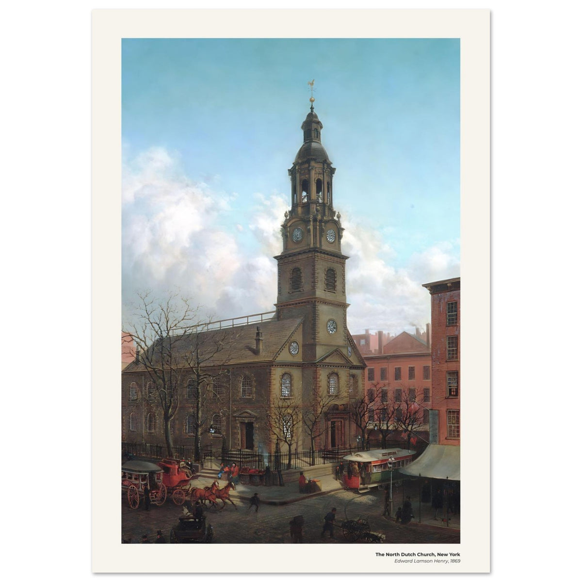 L'église North Dutch, New York – Edward Lamson Henry, reproduction d'art