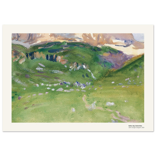 Alpe de Sella, Dolomites – John Singer Sargent, reproduction d'art
