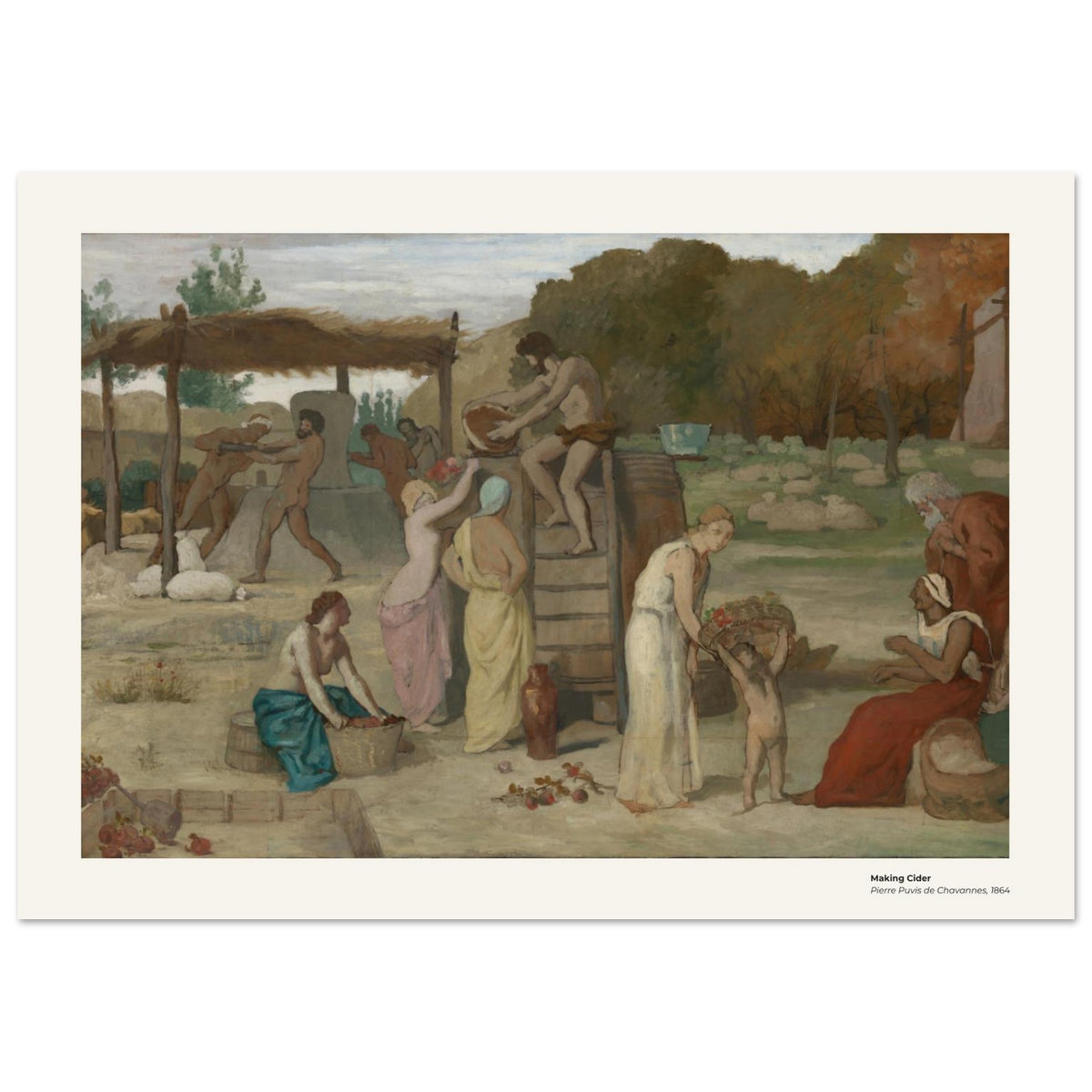 Fabriquer du cidre – Pierre Puvis de Chavannes, reproduction d'art