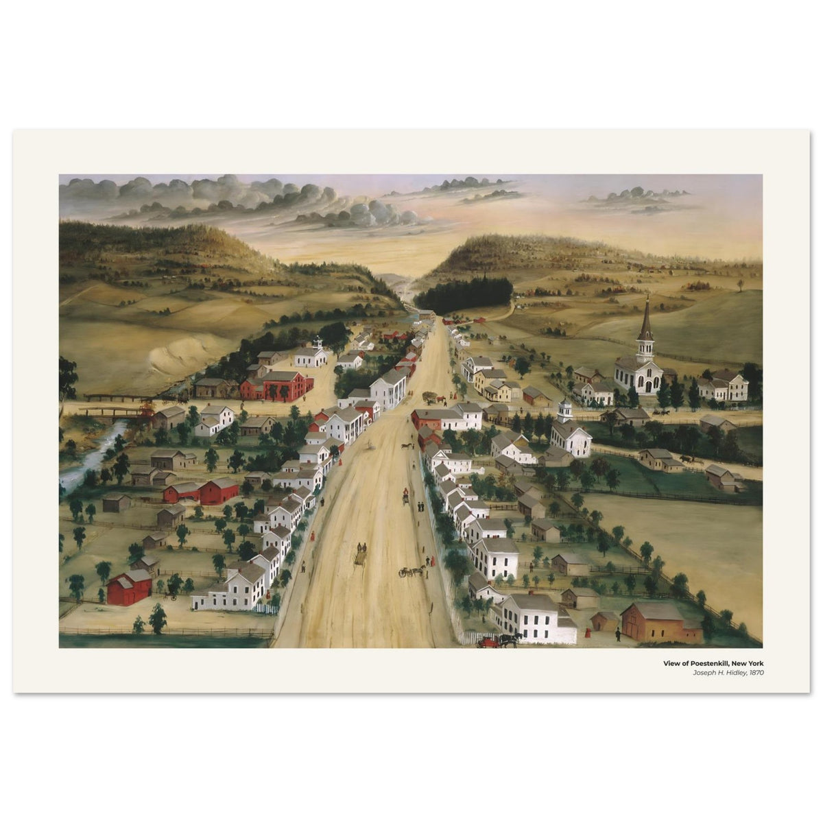 Vue de Poestenkill, New York – Joseph H. Hidley, détail de la reproduction