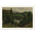 Vue d'Ornans – Gustave Courbet, détail de la reproduction
