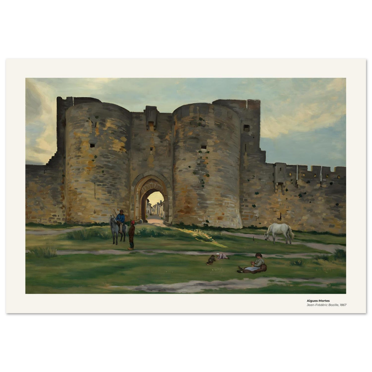 Aigues-Mortes – Frédéric Bazille, détail de la reproduction