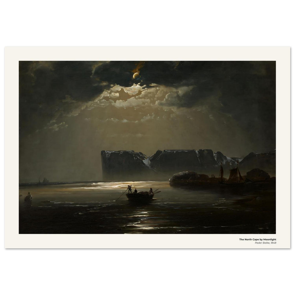 Le Cap Nord au clair de lune – Peder Balke, détail de la reproduction