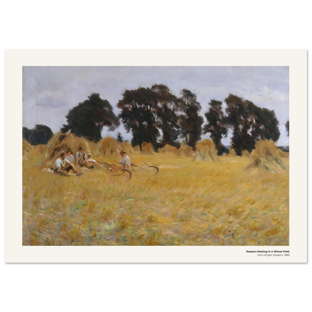 Moissonneurs se reposant dans un champ de blé – John Singer Sargent, détail de la reproduction