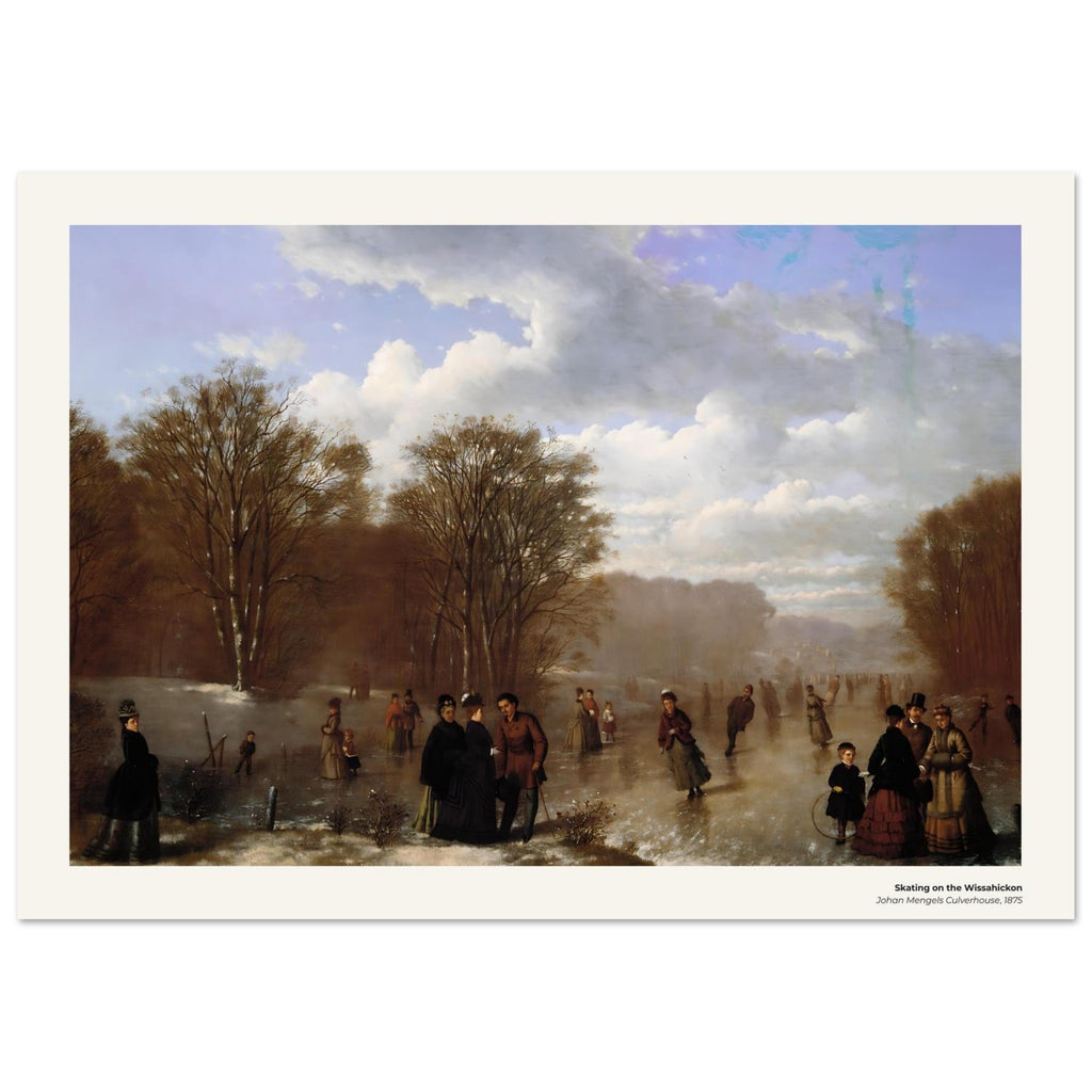 Patinage sur le Wissahickon – Johan Mengels Culverhouse, détail de la reproduction
