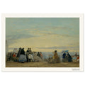 Sur la plage, au coucher du soleil – Eugène Boudin, détail de la reproduction