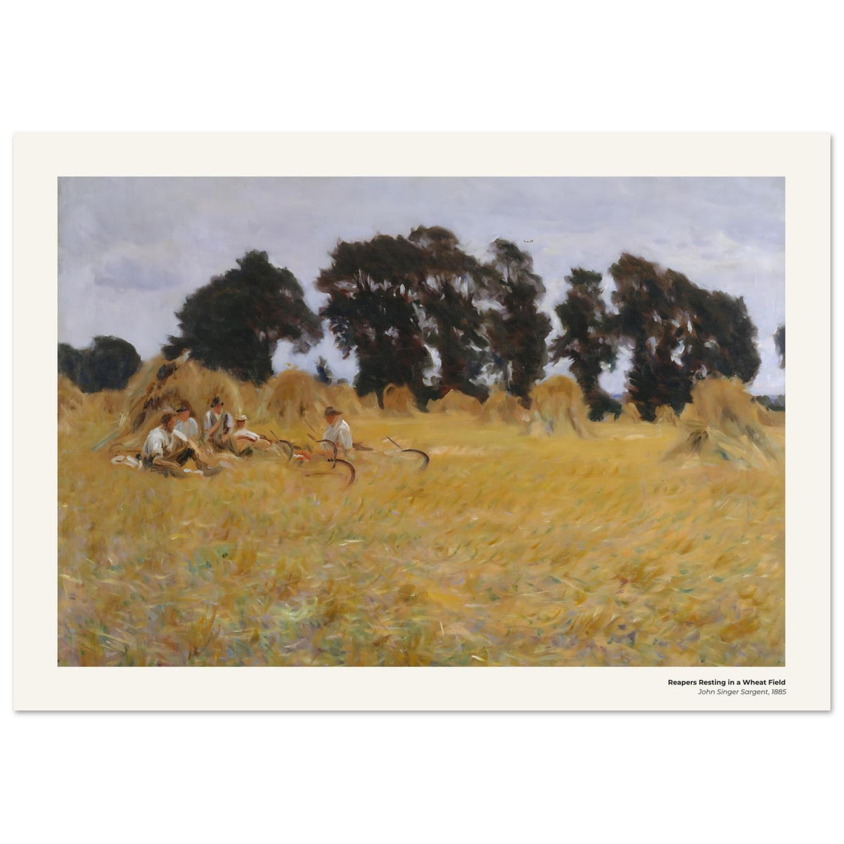 Moissonneurs se reposant dans un champ de blé – John Singer Sargent, détail de la reproduction