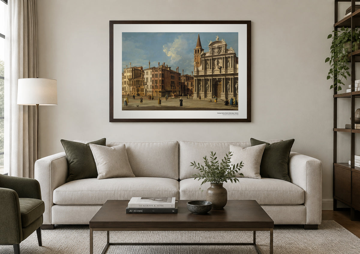 Campo Santa Maria Zobenigo, Venise – Canaletto, aperçu encadré en situation