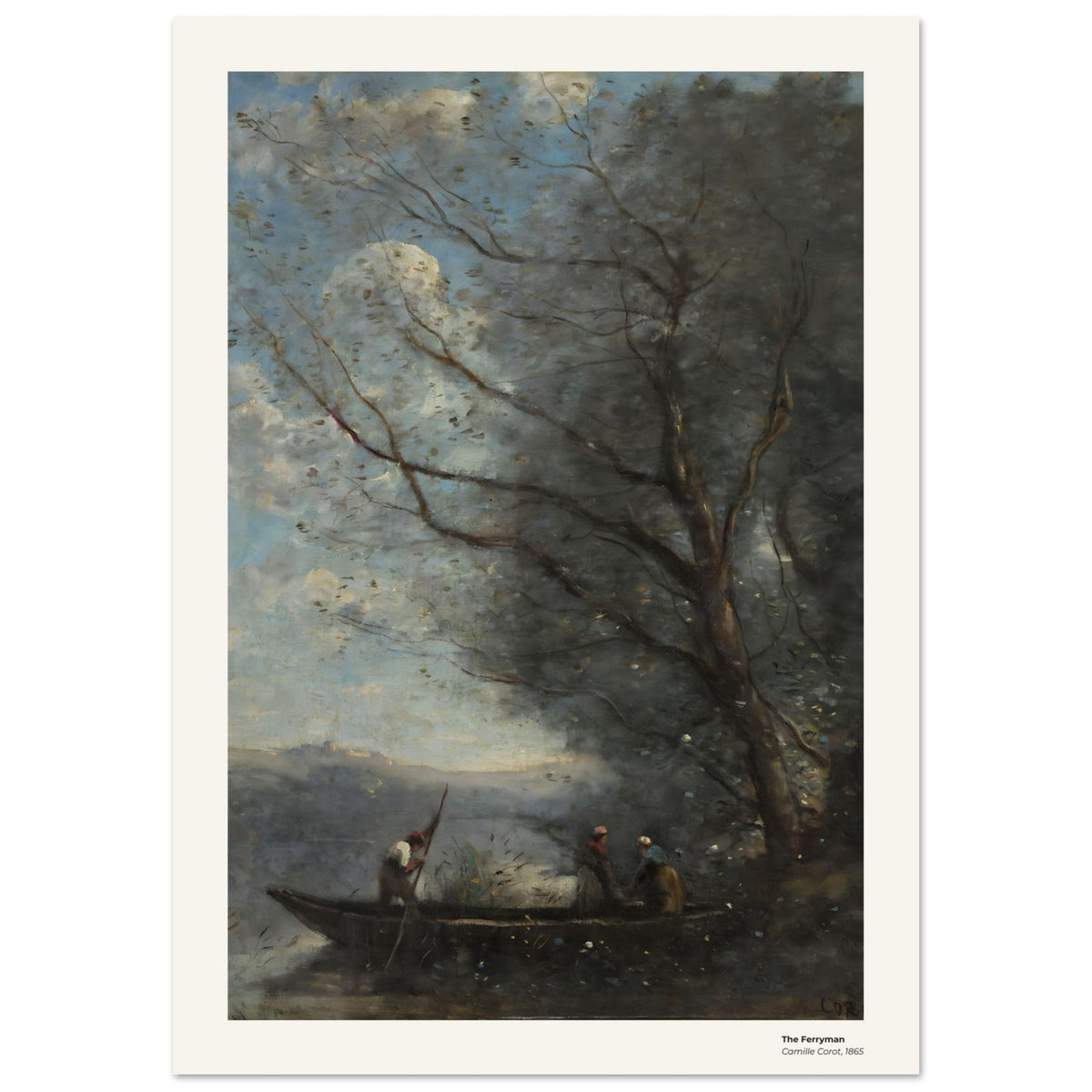 Le passeur – Camille Corot, reproduction d'art