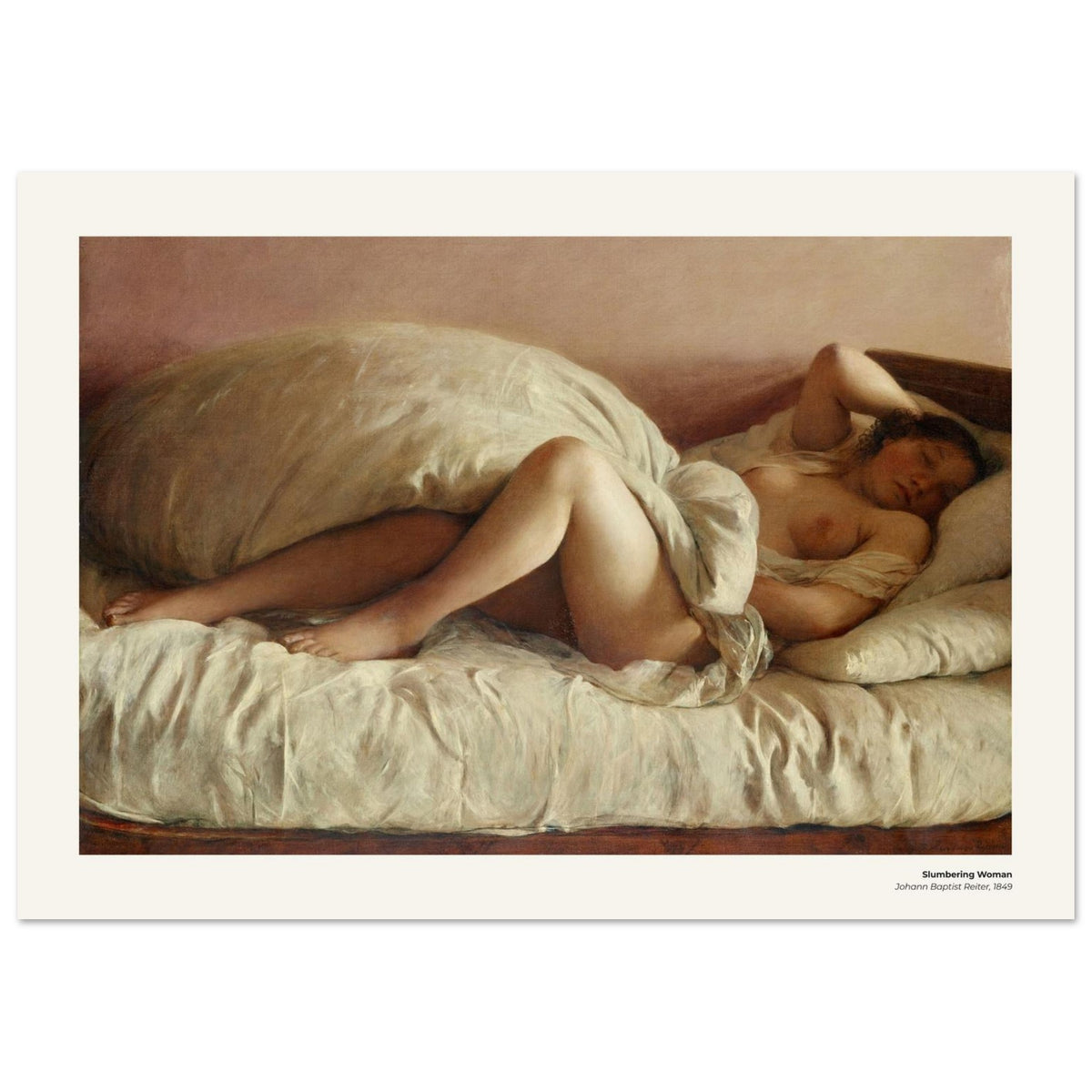 Femme endormie – Johann Baptist Reiter, reproduction d'art
