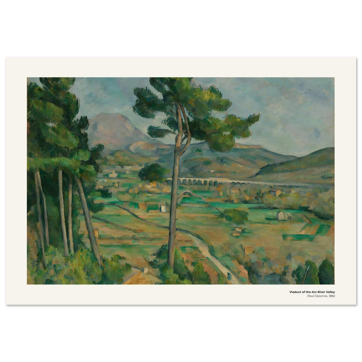 Viaduc de la vallée de l'Arc – Paul Cézanne, reproduction d'art