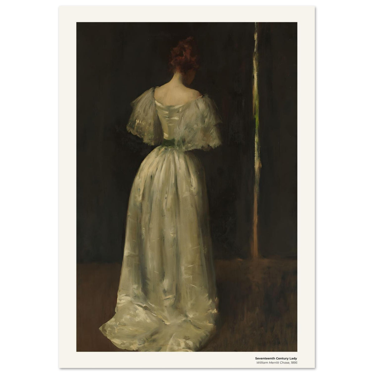 Dame du XVIIe siècle – William Merritt Chase, détail de la reproduction
