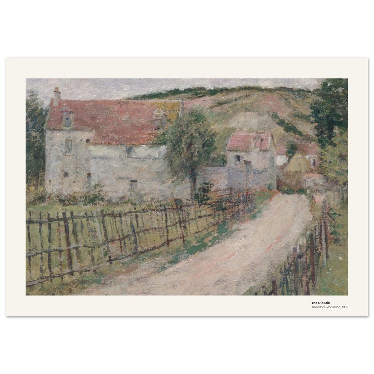 Le Vieux Moulin – Theodore Robinson, détail de la reproduction