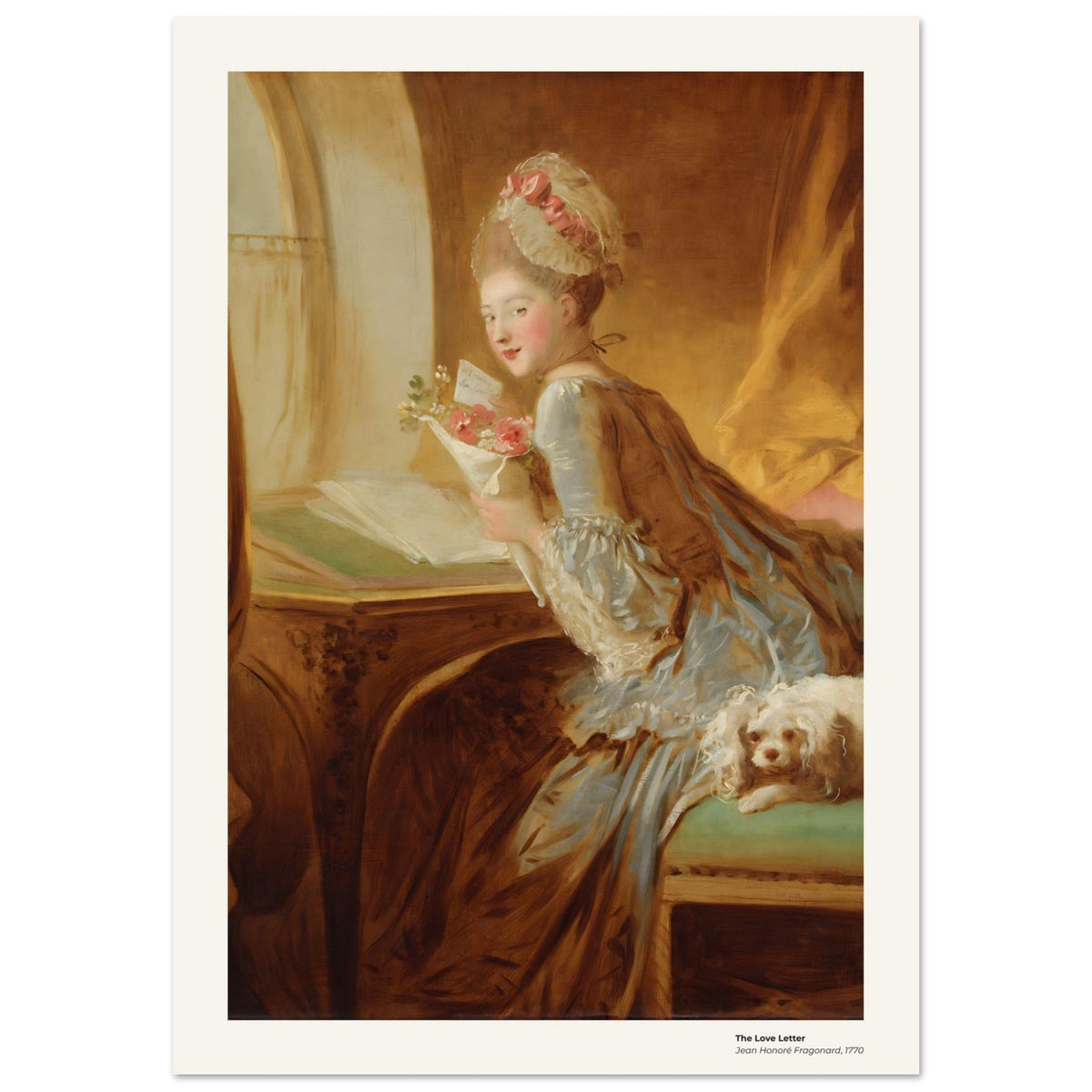 La lettre d'amour – Jean Honoré Fragonard, reproduction d'art