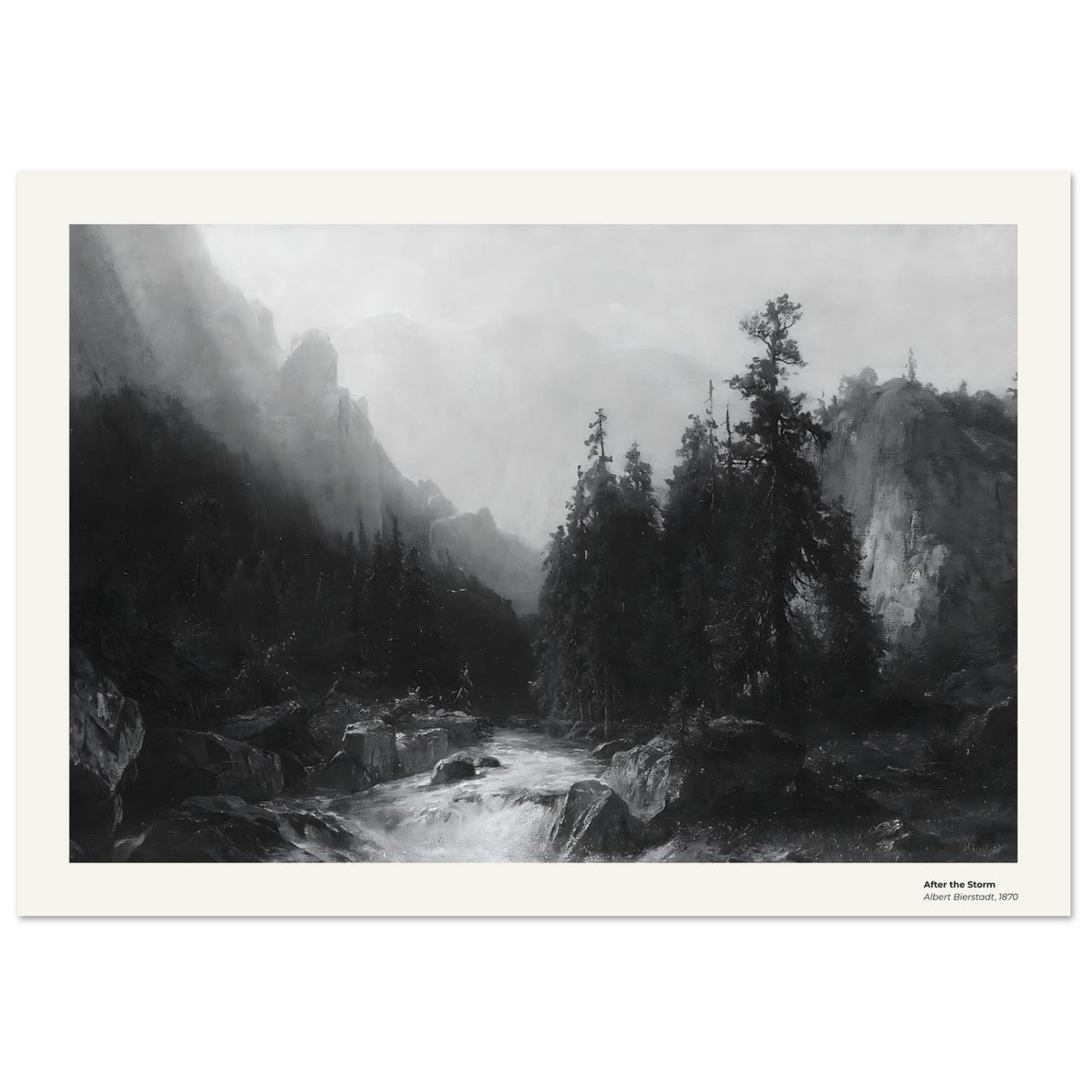 Après la tempête – Albert Bierstadt, détail de la reproduction