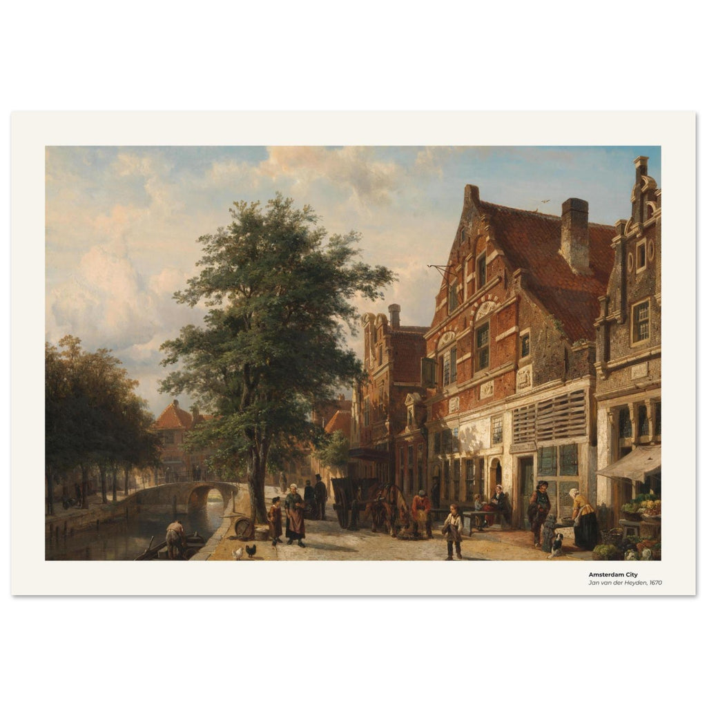 Ville d'Amsterdam – Jan van der Heyden, détail de la reproduction