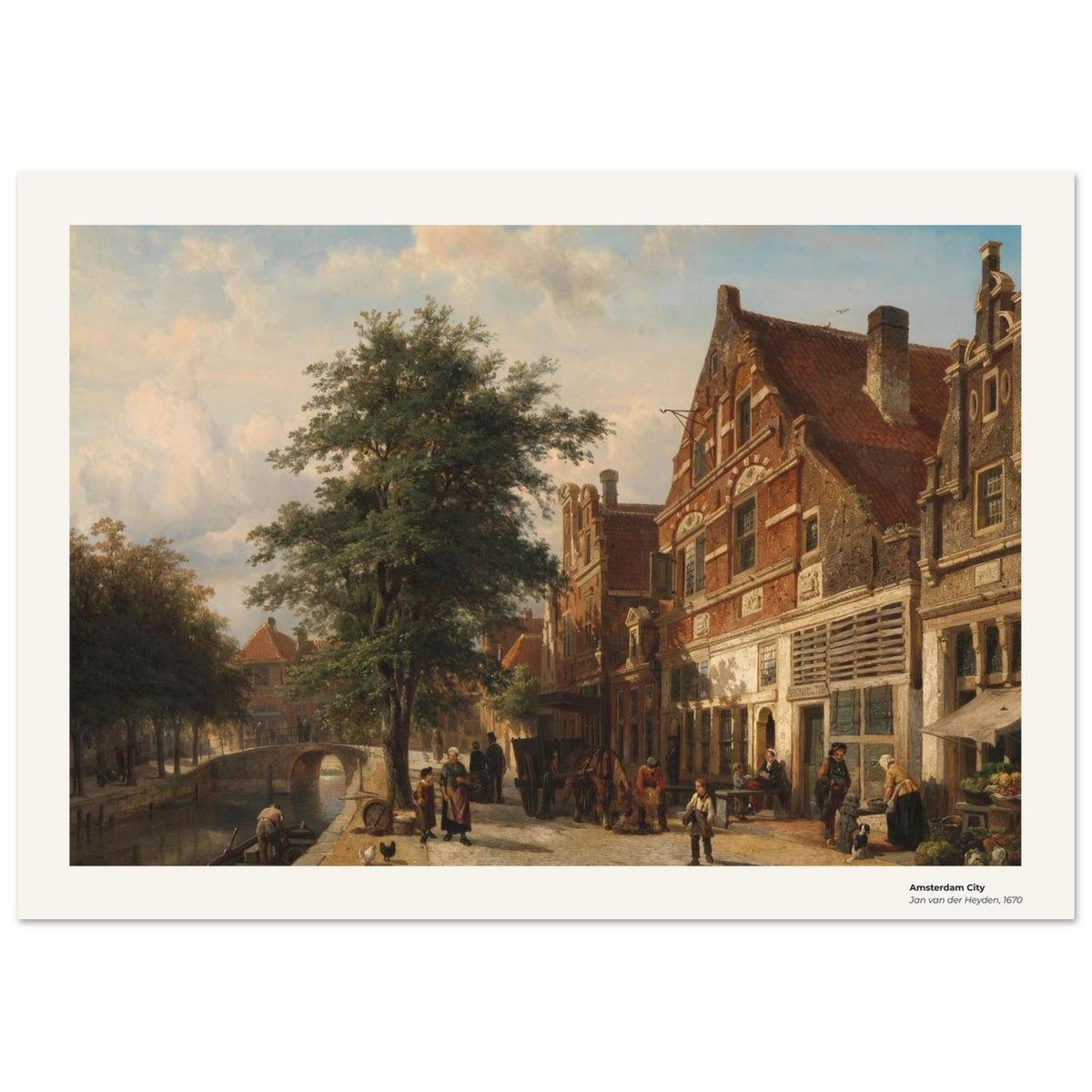 Ville d'Amsterdam – Jan van der Heyden, détail de la reproduction