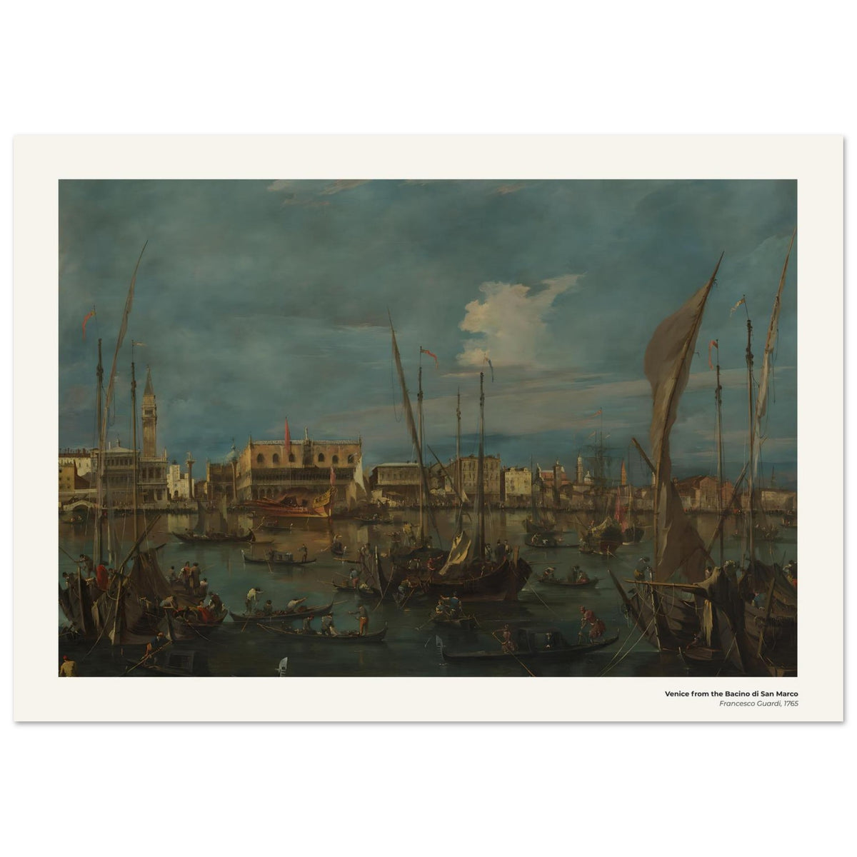 Venise depuis le Bacino di San Marco – Francesco Guardi, détail de la reproduction