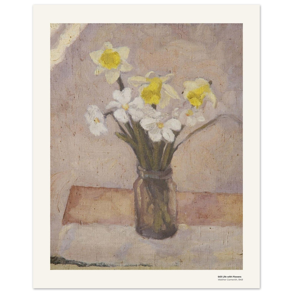 Nature morte aux fleurs – Walther Gamerith, détail de la reproduction