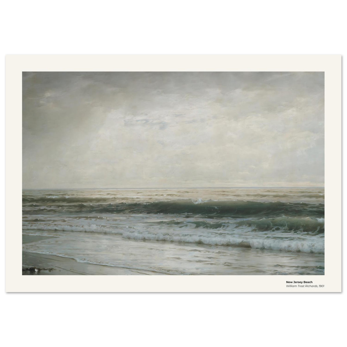 Plage du New Jersey – William Trost Richards, détail de la reproduction