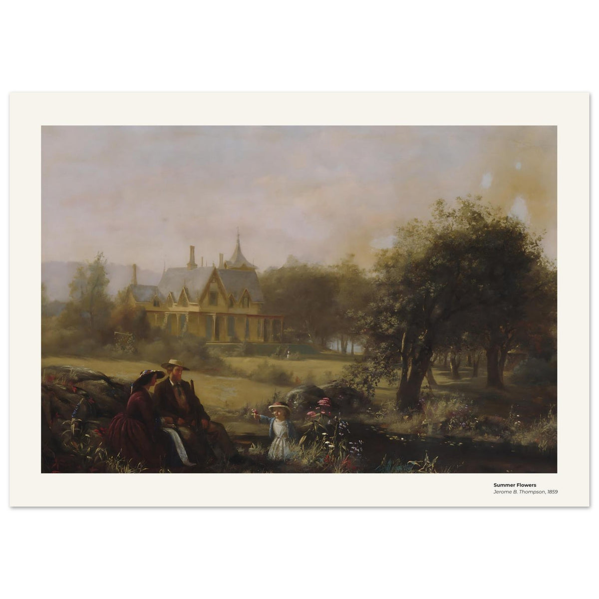 Fleurs d'été – Jerome B. Thompson, détail de la reproduction
