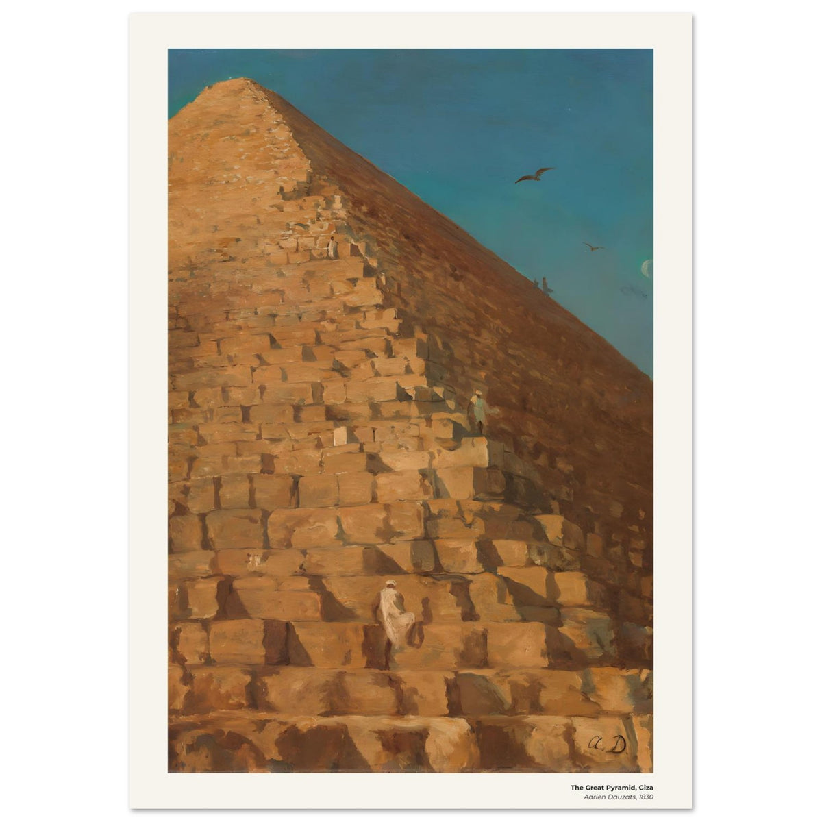 La Grande Pyramide de Gizeh – Adrien Dauzats, détail de la reproduction