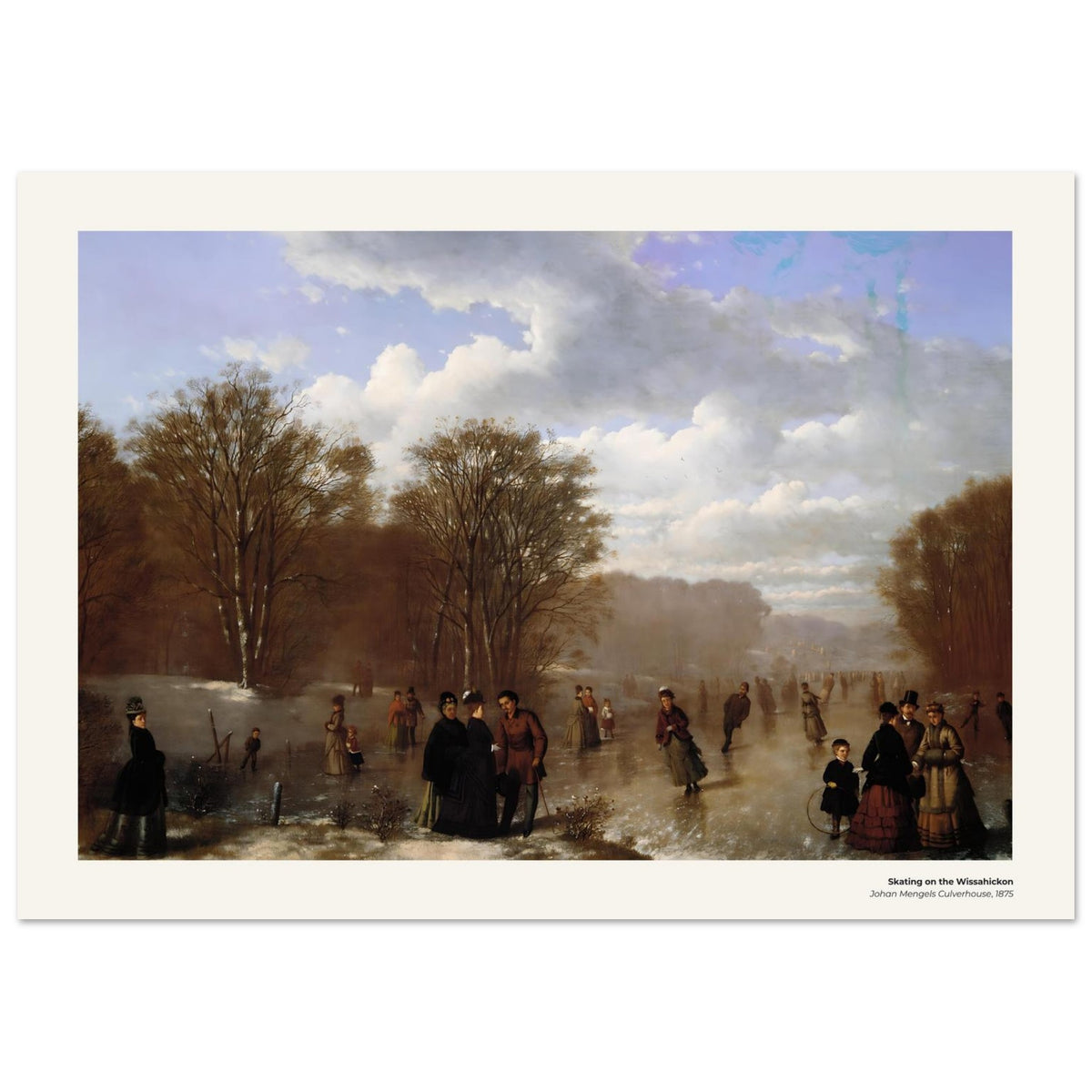 Patinage sur le Wissahickon – Johan Mengels Culverhouse, détail de la reproduction