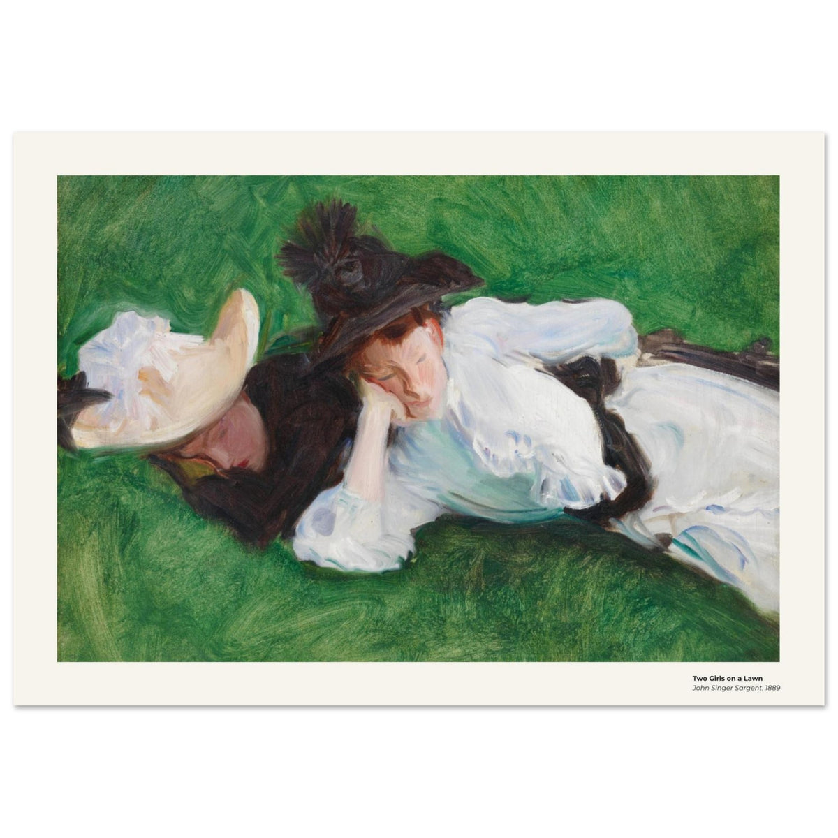 Deux filles sur une pelouse – John Singer Sargent, détail de la reproduction