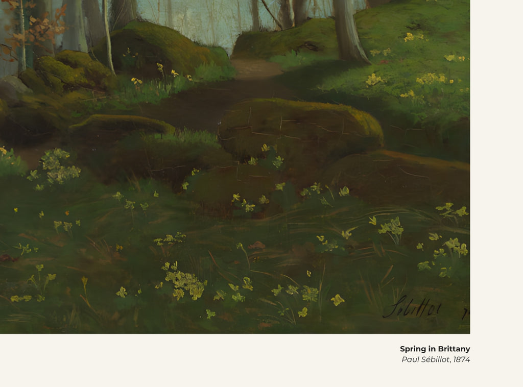 Le printemps en Bretagne – Paul Sébillot, avec légende titre et artiste