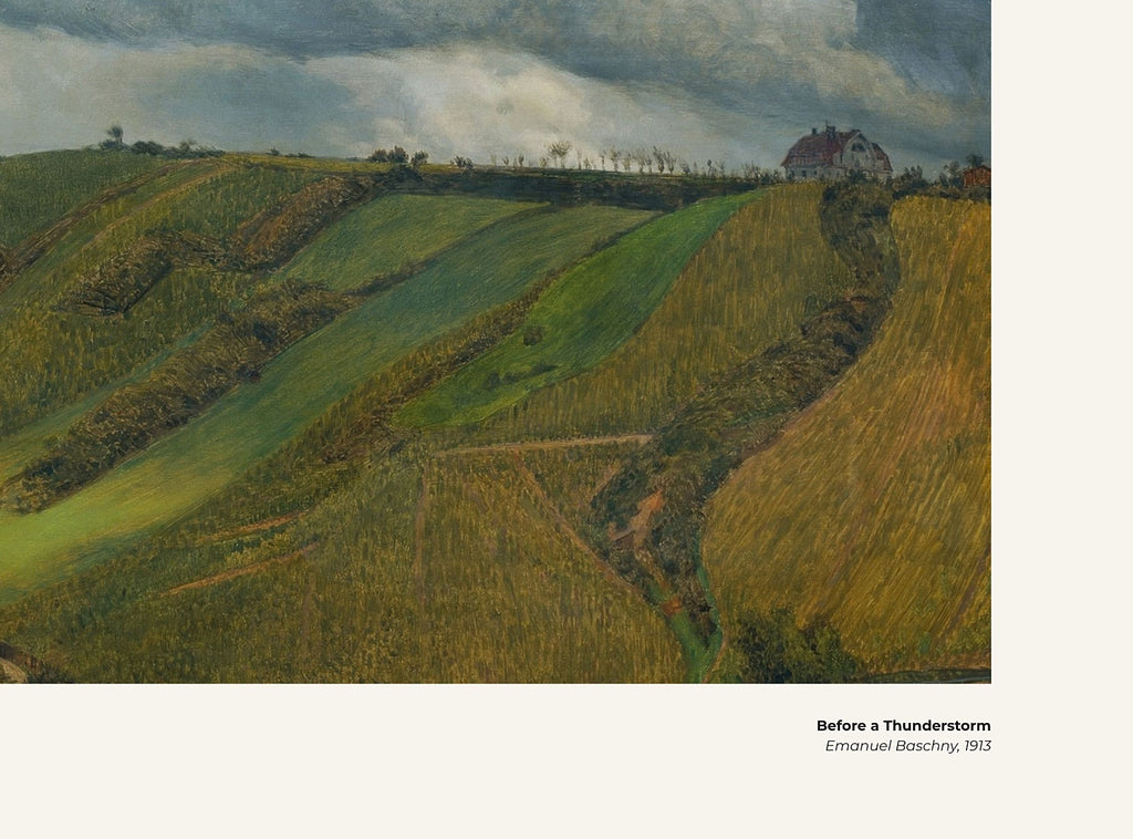 Avant l'orage – Emanuel Baschny, avec légende titre et artiste