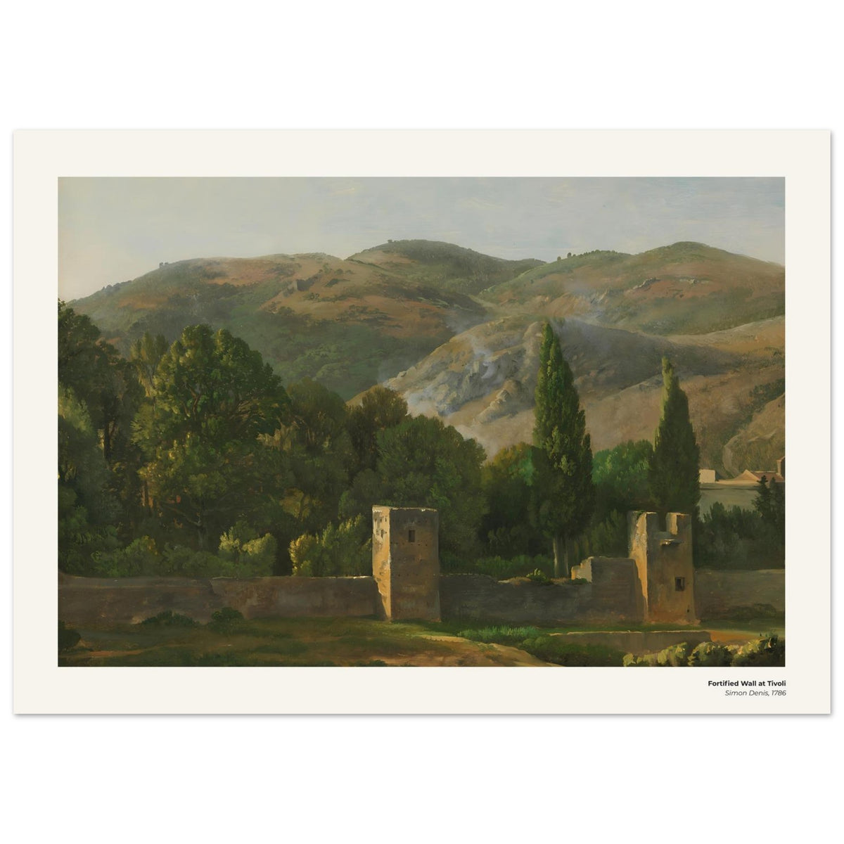 Mur fortifié à Tivoli – Simon Denis, détail de la reproduction