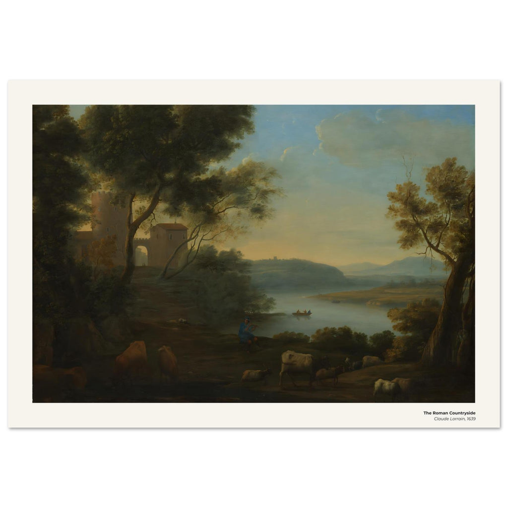 La campagne romaine – Claude Lorrain, détail de la reproduction