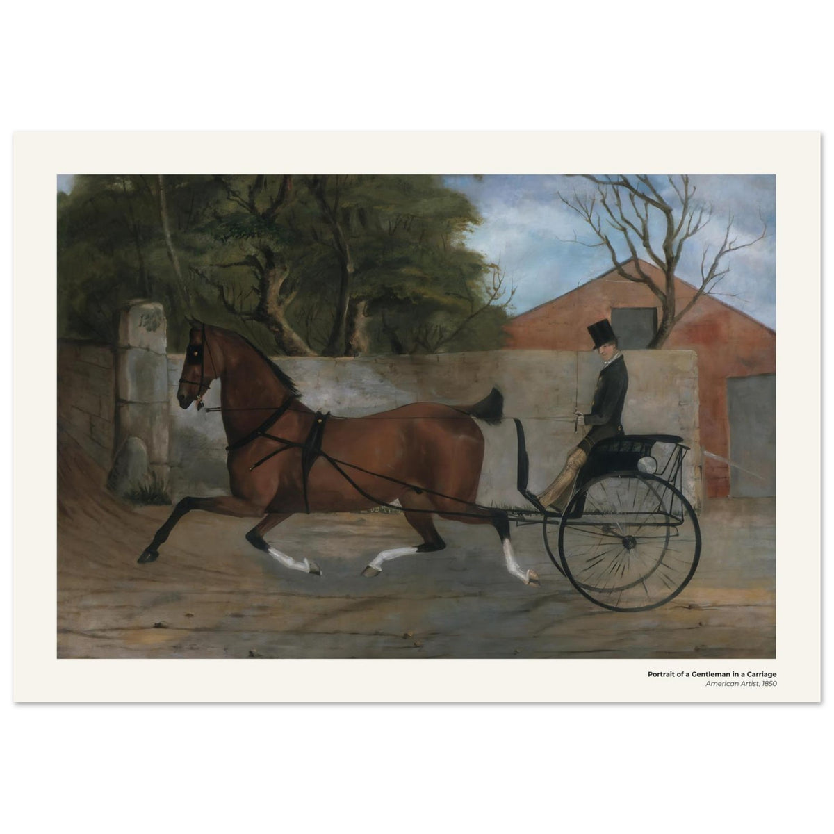 Portrait d'un gentilhomme en voiture, détail de la reproduction