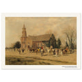 Vieille église Bruton, Williamsburg, Virginie – Alfred Wordsworth Thompson, détail de la reproduction