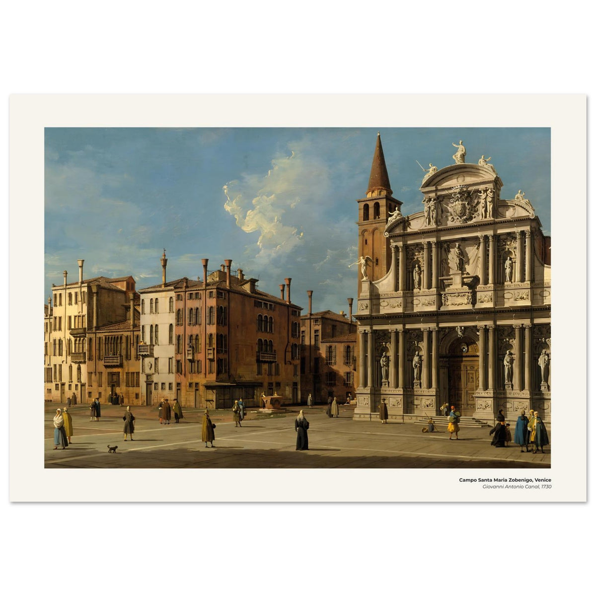 Campo Santa Maria Zobenigo, Venise – Canaletto, reproduction d'art