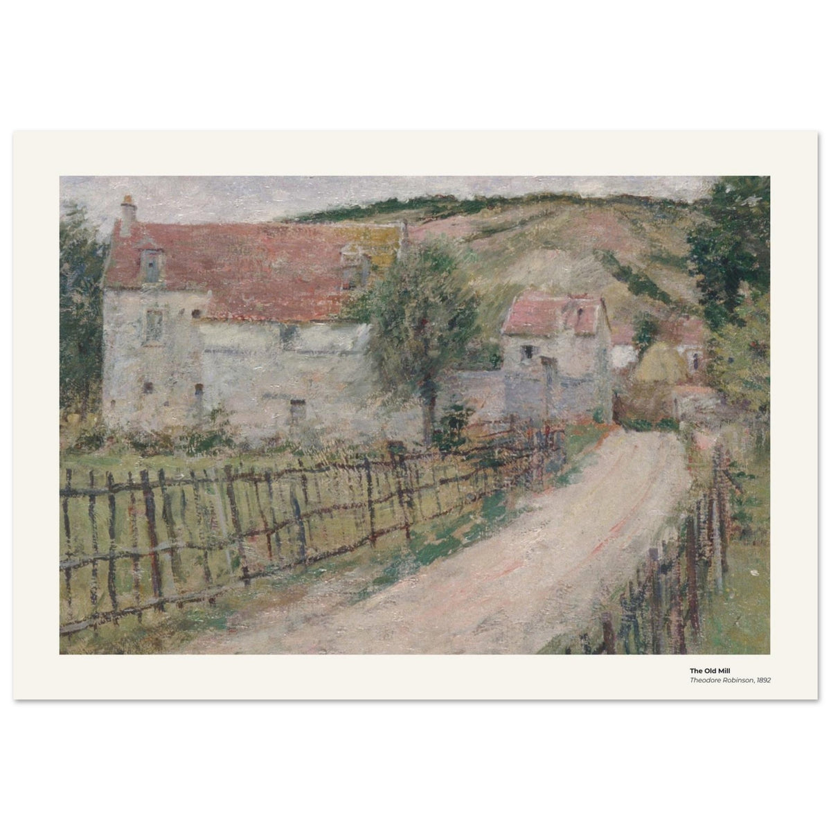 Le Vieux Moulin – Theodore Robinson, détail de la reproduction