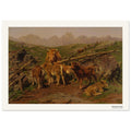 Le sevrage des veaux – Rosa Bonheur, détail de la reproduction