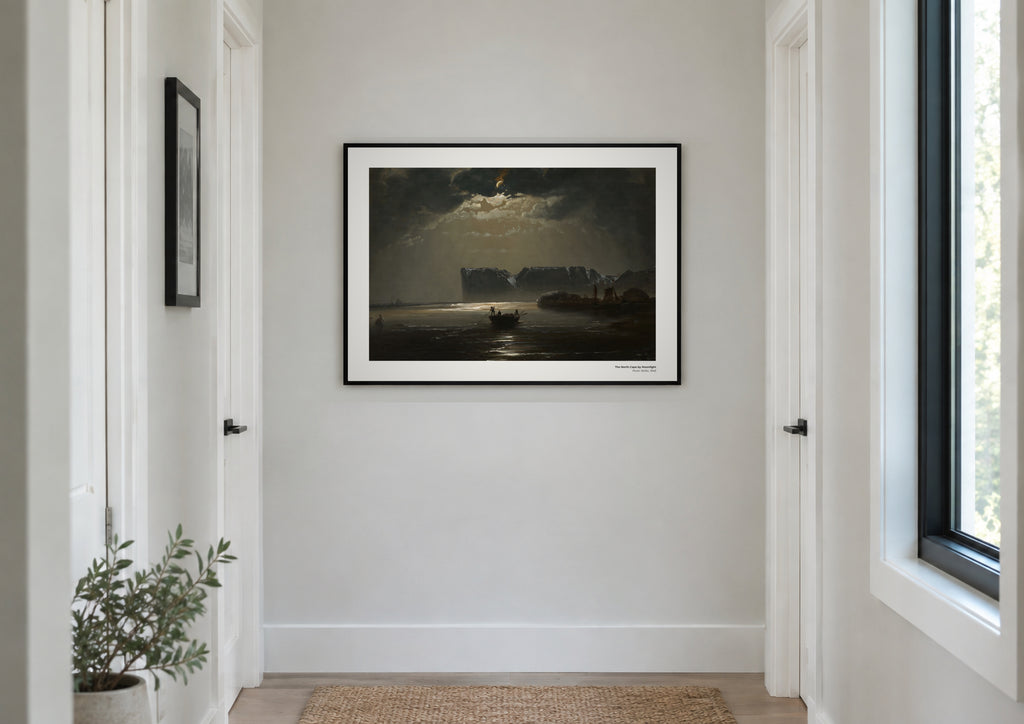 Le Cap Nord au clair de lune – Peder Balke, aperçu encadré en situation