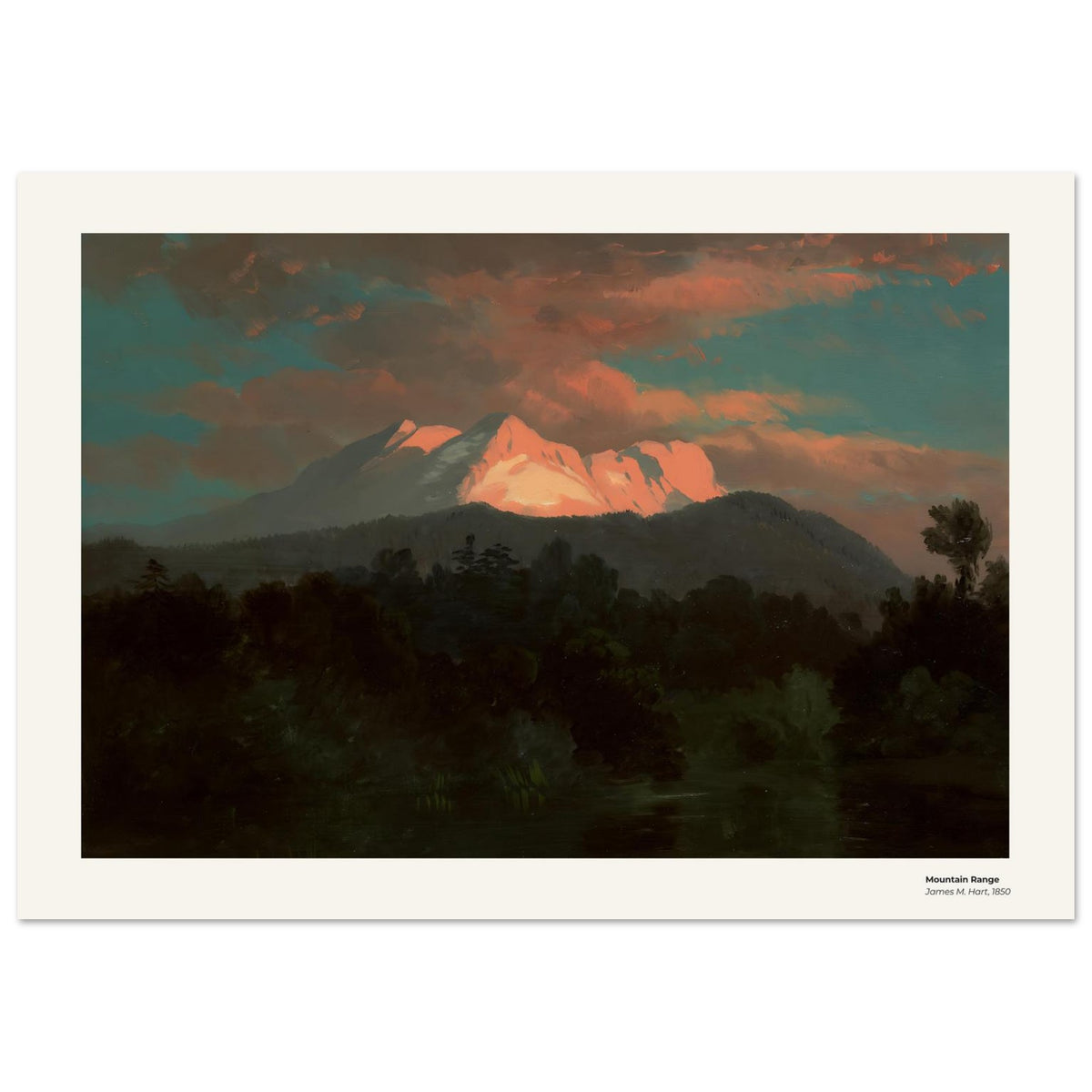 Chaîne de montagnes – James M. Hart, reproduction d'art