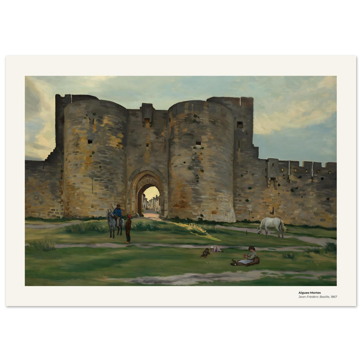 Aigues-Mortes – Frédéric Bazille, détail de la reproduction