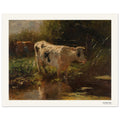 Vache au bord d'un étang – Willem Maris, reproduction d'art