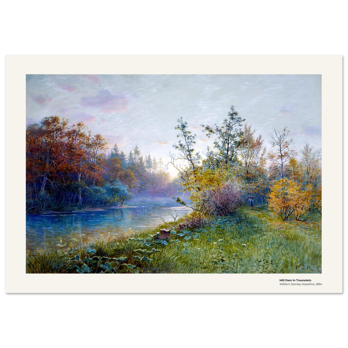 Le barrage du moulin à Traunstein – William Stanley Haseltine, reproduction d'art