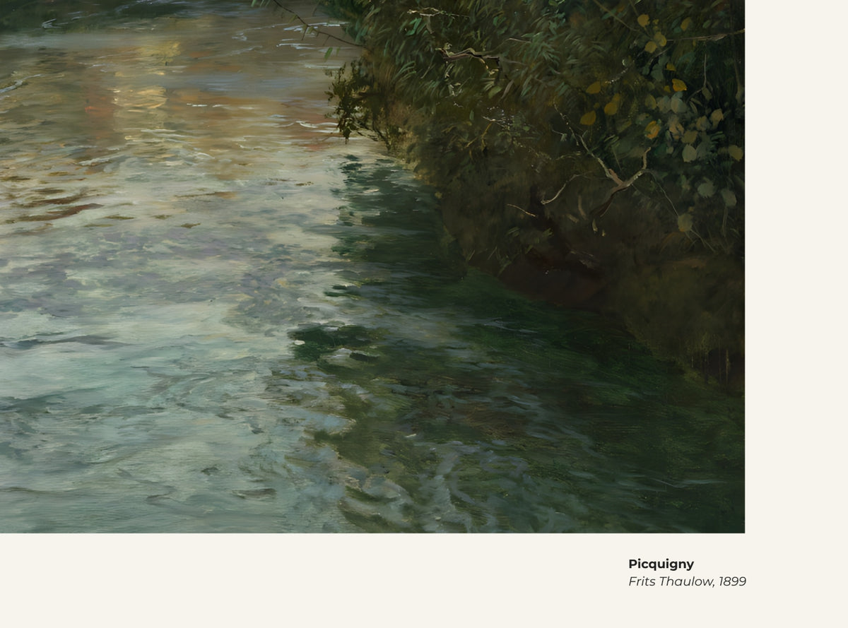 Picquigny – Frits Thaulow, avec légende titre et artiste
