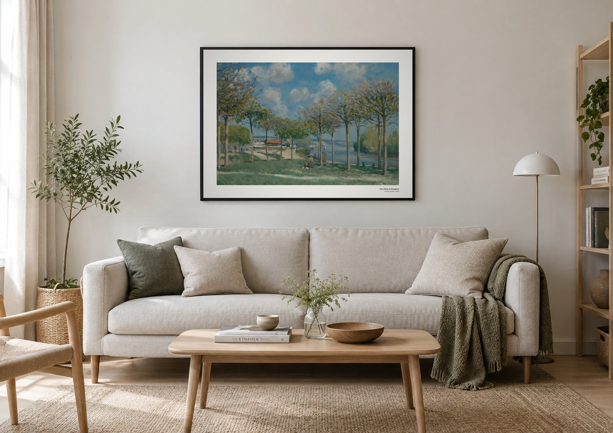 La Seine à Bougival – Alfred Sisley, aperçu encadré en situation